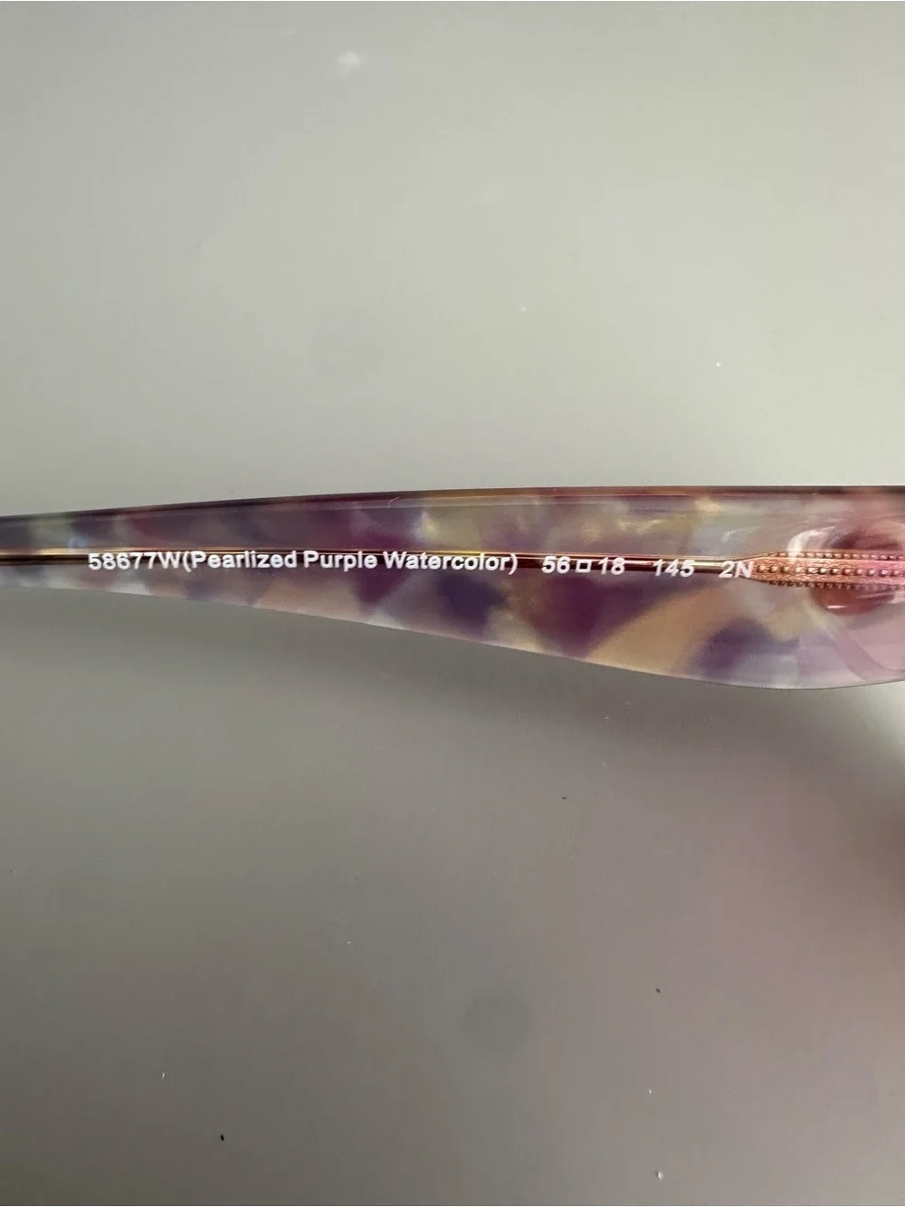 NEW Coach HC8424F Pearlized Purple Watercolor Oversized Sunglasses